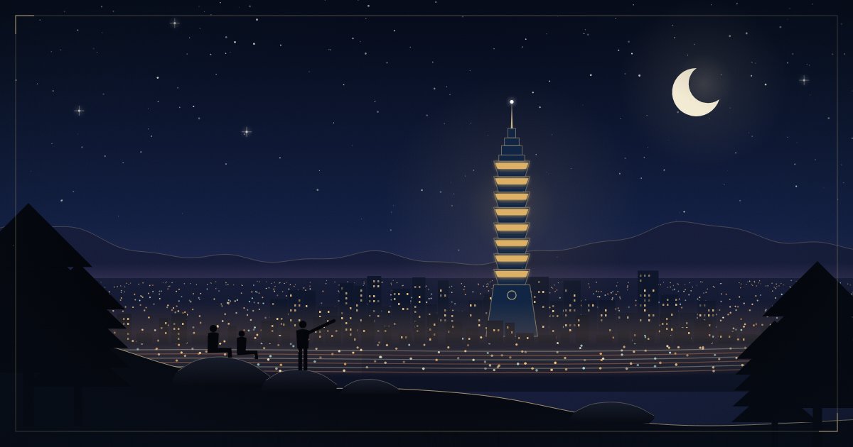 台北の夜景スポット|象山・陽明山・大稲埕埠頭を貸切で巡るのイメージイラスト